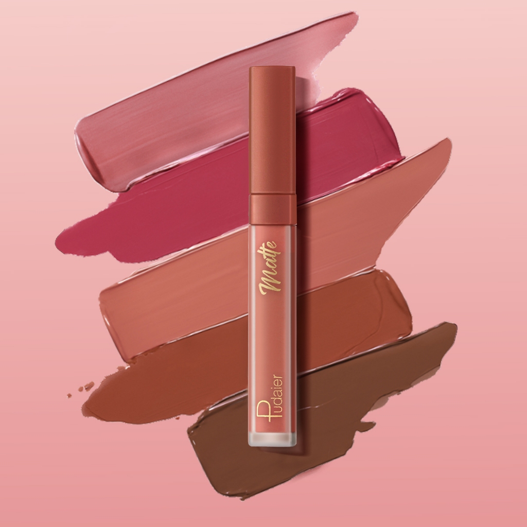 Ảnh Pudaier Matte son Matte High Pigmentation Nhẹ Chống Thấm Nước Lâu Dài 12 Màu Son Môi Chất Lỏng Trang Điểm Môi 1