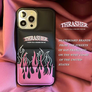 Ốp điện thoại áo khoác ngọn lửa Thrasher sang trọng cho iphone 15 Pro MAX 14 Pro MAX 14 plus 13 Pro MAX i13 13pro 11 Pro MAX i11 iX Xs XR Xs MAX 12Pro 12 Pro Max7plus 8plus