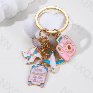 Hành Lý Đáng Yêu Máy Bay Cối Xay Gió Mây Men Móc Khóa Camera Dễ Thương Móc Khóa Dành Cho Nữ Handmade Quà Tặng Bộ Trang Sức