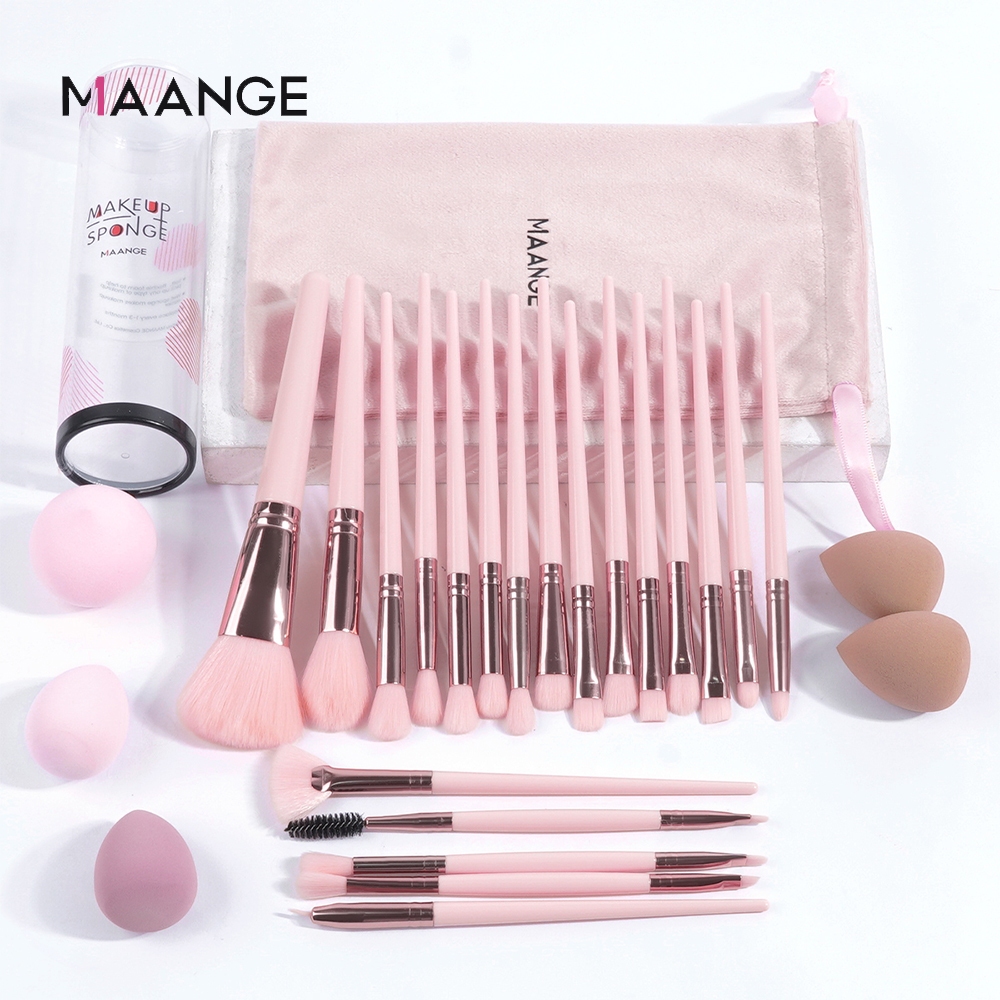 Ảnh Bộ cọ trang điểm chuyên nghiệp MAANGE 20 chiếc kèm 5 miếng Mút trang điểm và túi đựng đồ trang điểm 52000 1