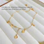 Lắc chân titan không gỉ mạ vàng 18k thiết kế hình trái tim tua rua thời trang xinh xắn trẻ trung
