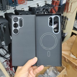 600d Từ Tính Thật Aramid Sợi Carbon Ốp Lưng Điện Thoại Samsung Galaxy S24 S23 Ultra 5G Kim Loại Len Vỏ Sạc Không Dây