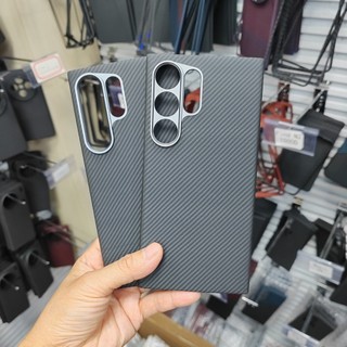600d Từ Tính Thật Aramid Sợi Carbon Ốp Lưng Điện Thoại Samsung Galaxy S24 S23 Ultra 5G Kim Loại Len Vỏ Sạc Không Dây