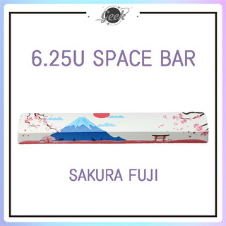 Sakura Fuji 6.25U Thanh không gian Keycaps PBT Dye Thăng hoa OEM Profile Keycap