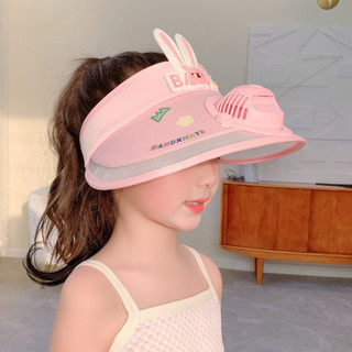 Mũ chống nắng cho bé kèm quạt chống tia UV mũ chống nắng vành rộng quạt mini bé trai bé gái che nửa đầu Baby sun hat【Chiosala12】