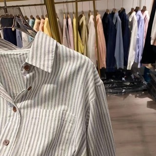 Phong Cách Hàn Quốc Nữ Nữ Rời Cotton Nguyên Chất Áo Sơ Mi Dài Tay Áo Baju Baju Wanita Lengan Panjang