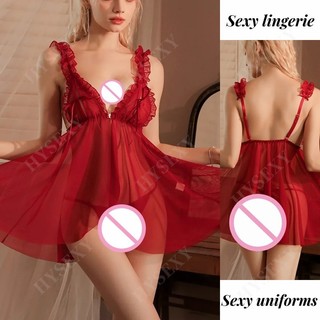 HYSEXY Nút Trước Bộ Đồ Ngủ Sling Váy Ngủ Nữ Ren Gợi Cảm Phối Cảnh Mùa Hè Homewear Gợi Cảm Đồng Phục SY01