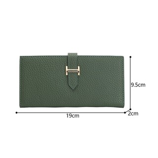 Da Thật Chính Hãng Ví Dài Thời Trang Nữ Gấp Thẻ Lớp Đầu Tiên Da Bò Có Dây Kéo Ví Đựng Tiền Xu Quà Tặng Nữ