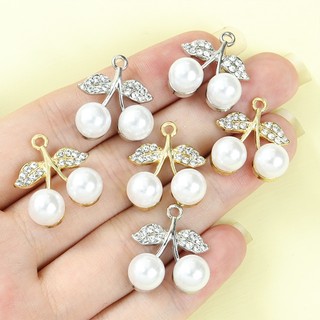 10 Chiếc Mùa Hè Phổ Biến Lấp Lánh Kim Cương Giả & Ngọc Trai Inlay Anh Đào Quyến Rũ Phù Hợp Cho Mọi Mùa Tính Khí Vòng Cổ Bông Tai DIY Ngọt Ngào Dễ Thương Hình Trái Cây Mặt Dây Chuyền - Lý Tưởng Để Mặc Hàng Ngày
