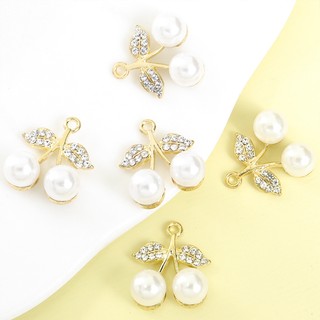 10 Chiếc Mùa Hè Phổ Biến Lấp Lánh Kim Cương Giả & Ngọc Trai Inlay Anh Đào Quyến Rũ Phù Hợp Cho Mọi Mùa Tính Khí Vòng Cổ Bông Tai DIY Ngọt Ngào Dễ Thương Hình Trái Cây Mặt Dây Chuyền - Lý Tưởng Để Mặc Hàng Ngày
