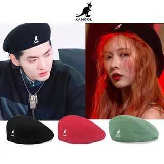 Hợp Thời Trang Họa Tiết Kangaroo Beret Đen kangol Lưới Mũ Thoáng Khí Cổ Điển Beanies Dành Cho Nữ Và Nam