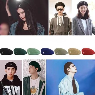 Hợp Thời Trang Họa Tiết Kangaroo Beret Đen kangol Lưới Mũ Thoáng Khí Cổ Điển Beanies Dành Cho Nữ Và Nam