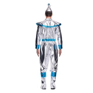 Người Lớn Cao Cấp Sáng Bóng Phi Hành Gia Spaceman Trang Phục Halloween Cyberpunk Cosplay Lễ Hội Sân Khấu Lạ Mắt