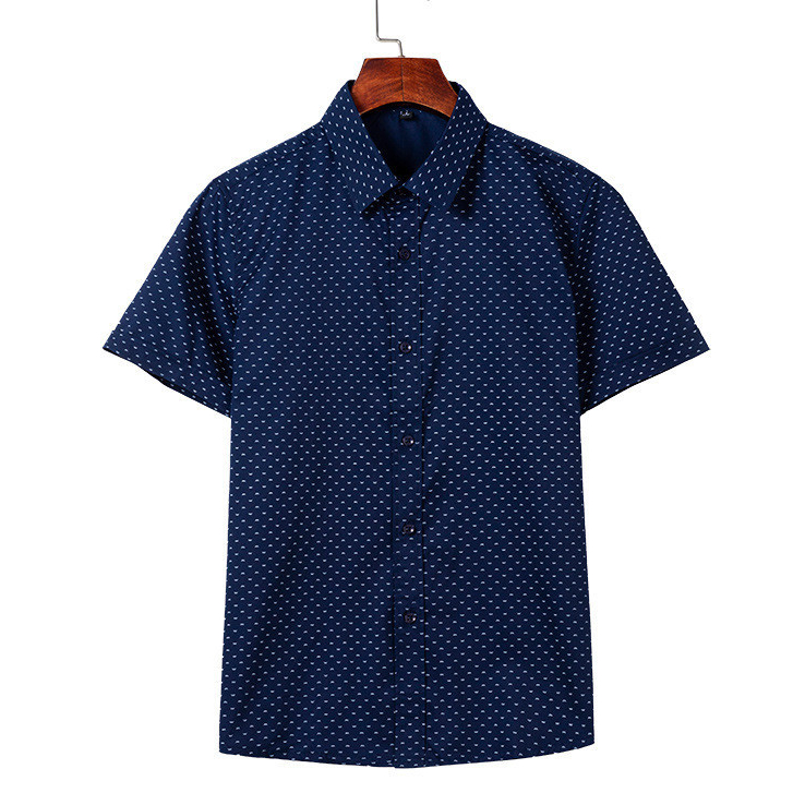 Áo Sơ Mi Nam Cotton Mới In Hình Mùa Hè Công Sở Áo Sơ Mi Tay Ngắn Họa Tiết Hoa
