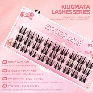 Kiligmatata DIY Cluster 10-12 Mix Lông mi dài vừa phải Trang điểm có thể tái sử dụng