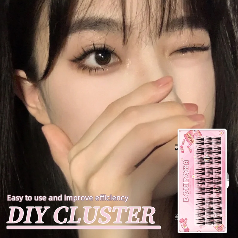Kiligmatata DIY Cluster 10-12 Mix Lông mi dài vừa phải Trang điểm có thể tái sử dụng
