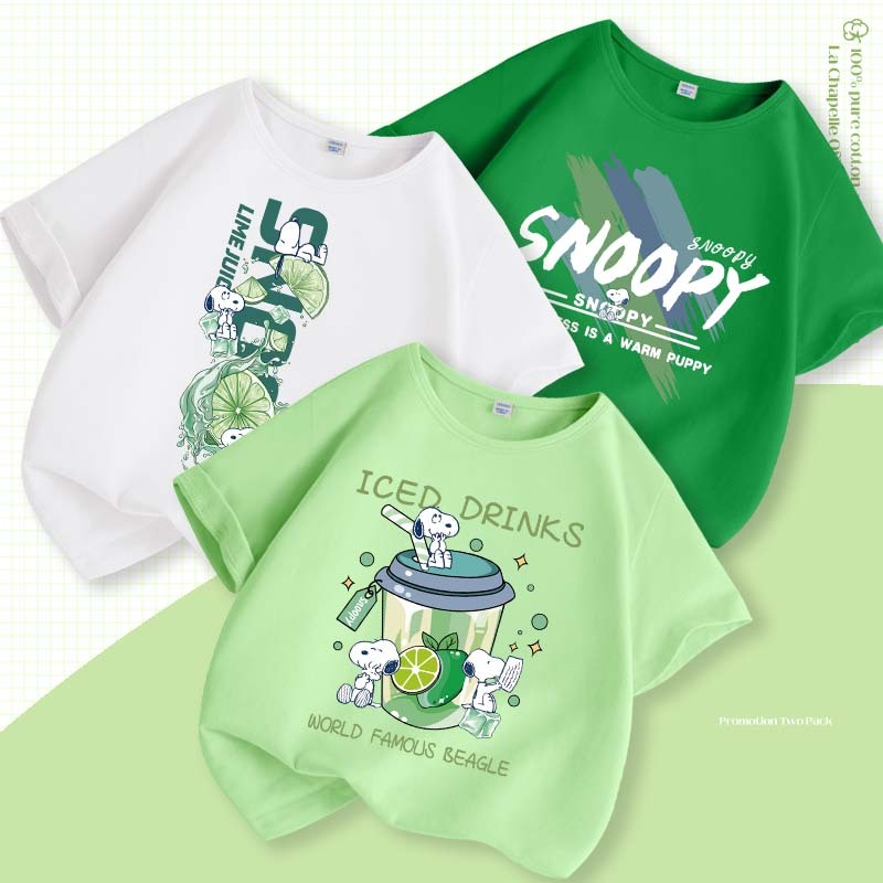 W.G.Q  Áo thun bé trai，100% Cotton nguyên chất dễ thương in hình hoạt hình hàng đầu thể thao