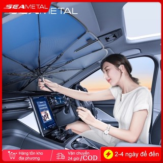 Ô Che Nắng Ô Tô SEAMETAL, Tấm Che Nắng Kính Lái oto gấp gọn, Phụ Kiện Bên Trong Chống Nóng Xe Hơi 4 5 7 9 Chỗ