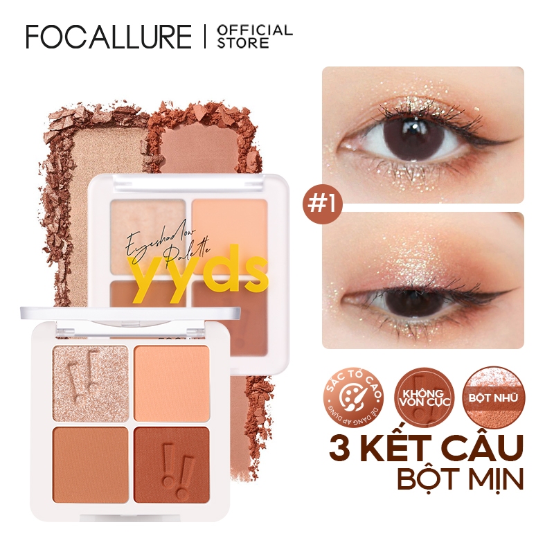Ảnh Bảng phấn mắt FOCALLURE 4.8g nhiều màu nhũ lì sắc tố cao chuyên dụng 1