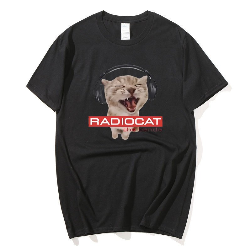 Anh Ban Nhạc Rock Radiohead Ngộ nghĩnh Radiocat The Bends In Áo Nam Nữ Vintage Gothic Quá Khổ Áo nam Meme T Áo Sơ Mi