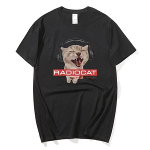 Anh Ban Nhạc Rock Radiohead Ngộ nghĩnh Radiocat The Bends In Áo Nam Nữ Vintage Gothic Quá Khổ Áo nam Meme T Áo Sơ Mi