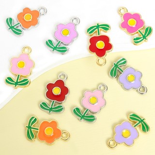 10 Chiếc Thời Trang Dễ Thương Nhiều Màu Hoa Nhỏ Men Quyến Rũ Cho DIY Mùa Xuân Phong Cách Mùa Hè Vòng Cổ, Vòng Tay, Bông Tai, Móc Khóa & Hơn Thế nữa Phụ Nữ Trang Sức Làm Phim Hoạt Hình Plumeria Mặt Dây Chuyền