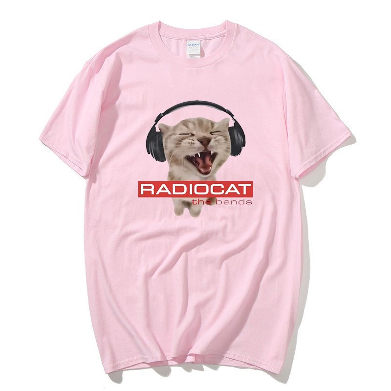 Anh Ban Nhạc Rock Radiohead Ngộ nghĩnh Radiocat The Bends In Áo Nam Nữ Vintage Gothic Quá Khổ Áo nam Meme T Áo Sơ Mi