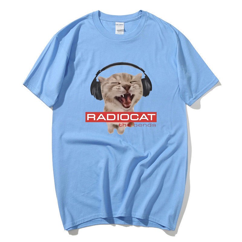 Anh Ban Nhạc Rock Radiohead Ngộ nghĩnh Radiocat The Bends In Áo Nam Nữ Vintage Gothic Quá Khổ Áo nam Meme T Áo Sơ Mi