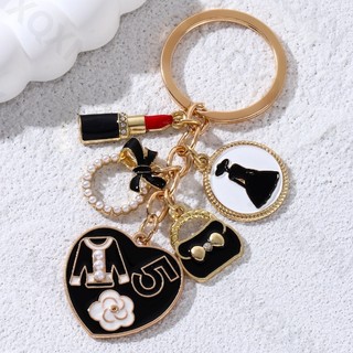 Mũ Đẹp Nơ Thắt Nơ Túi Vải Hoa Men Móc Khóa Trái Tim Trang Sức Thời Trang Cho Nữ Quà Tặng Handmade