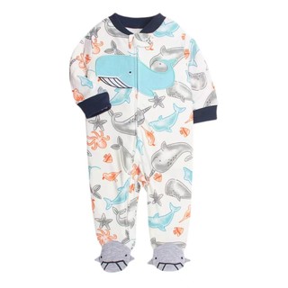 Bộ áo liền quần cho bé sơ sinh cho bé trai và bé gái Bộ áo liền quần dài tay có dây kéo