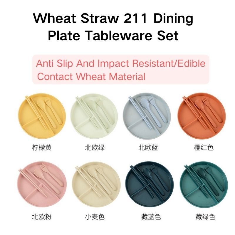 4 Miếng Rơm Lúa Mì Chia Đĩa Thìa Nĩa Đũa Phù Hợp Với Chất Béo Đĩa Định Lượng Đĩa Ăn 211 Đĩa Điều Khiển Thực Phẩm Đĩa Ăn Sáng Đĩa Bộ Đĩa Phù Hợp Với Trẻ Em Thực Phẩm Công Bố Đĩa