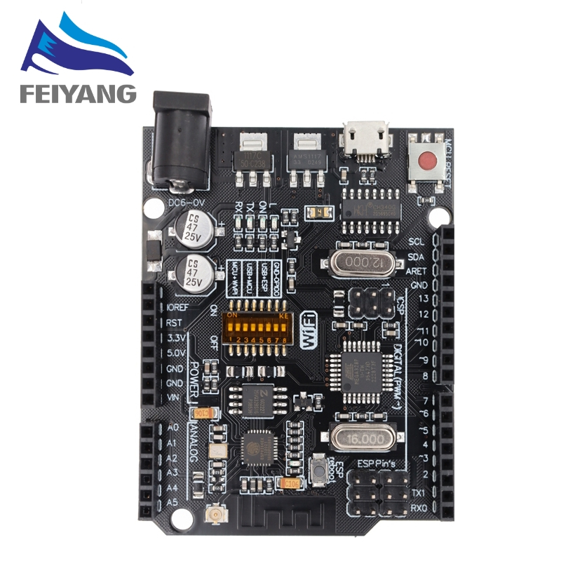 Uno Wifi R3 Atmega328p Esp8266 Bộ Nhớ 32mb Usb Ttl Ch340g Tương Thích Với Arduino Uno 1084