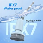 Bàn chải làm sạch điện, Máy chà sàn quay điện chống nước IPX7 Chống nước, Máy chà sàn vòi hoa sen không dây Tay cầm mở rộng có thể điều chỉnh, Bàn chải làm sạch điện cho phòng tắm nhà bếp, ô tô — ảnh 7