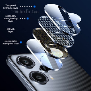 2024 Redmi13 Vỏ Bảo Vệ Camera Cho Xiaomi Redmi 13 4G 3D Cong HD Kính Cường Lực Bảo Vệ Màn Hình Mặt Sau Ống Kính Máy Ảnh Phim