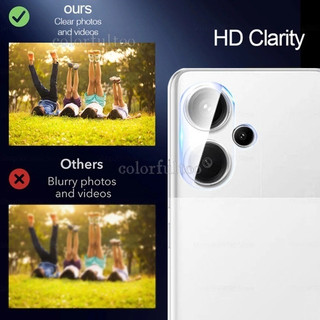 2024 Redmi13 Vỏ Bảo Vệ Camera Cho Xiaomi Redmi 13 4G 3D Cong HD Kính Cường Lực Bảo Vệ Màn Hình Mặt Sau Ống Kính Máy Ảnh Phim
