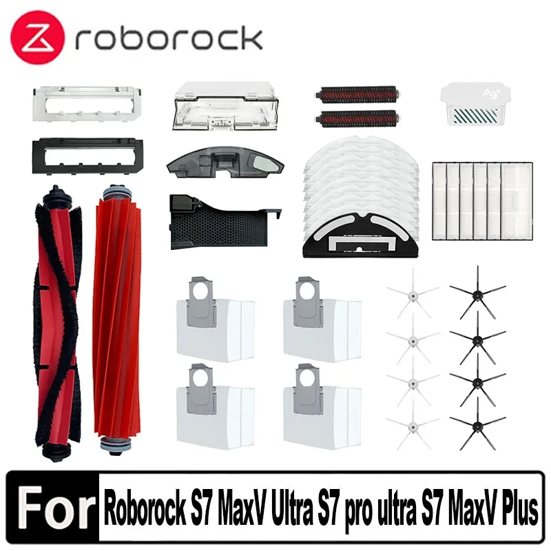 Roborock S7 MaxV Ultra S7 pro Ultra S7 MaxV Plus Bàn Chải Bên Chính Lọc Bụi Túi Phụ Kiện