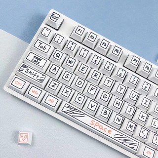 Màu Nước Bút Keycaps XDA Profile Graffiti Hoạt Hình Anime PBT Dye-sub Bàn Phím Cơ Keycap Bộ