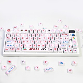 Màu Nước Bút Keycaps XDA Profile Graffiti Hoạt Hình Anime PBT Dye-sub Bàn Phím Cơ Keycap Bộ