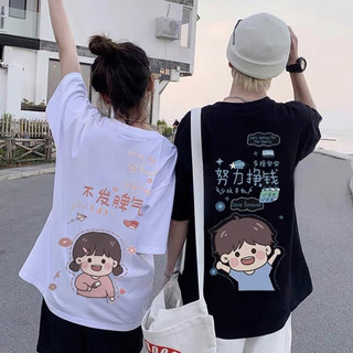 HIIXIIVI Thương Hiệu Mới 100% Cotton Unisex Áo Thun Nữ Tay Ngắn Nam Nữ Baggy Cổ Tròn Rời In Độc Đáo Cặp Đôi Tee