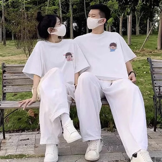 HIIXIIVI Thương Hiệu Mới 100% Cotton Unisex Áo Thun Nữ Tay Ngắn Nam Nữ Baggy Cổ Tròn Rời In Độc Đáo Cặp Đôi Tee