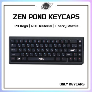 Zen Pond Keycaps PBT Dye-sub Cherry Profile Keycap Custom Keycaps Tương thích với công tắc Cherry Gateron MX