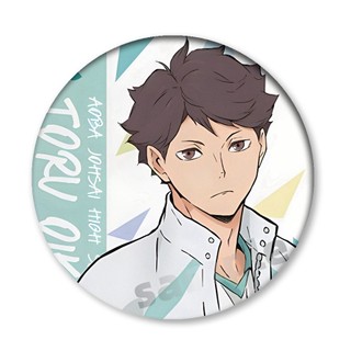 Haikyuu!! Hinata kageyama Tendo Satori Ushijima Kenma Trường Trung Học Bóng Chuyền Tinplate Kim Loại Huy Hiệu Pin Anime Ngoại Vi Sưu Tập Quà Tặng