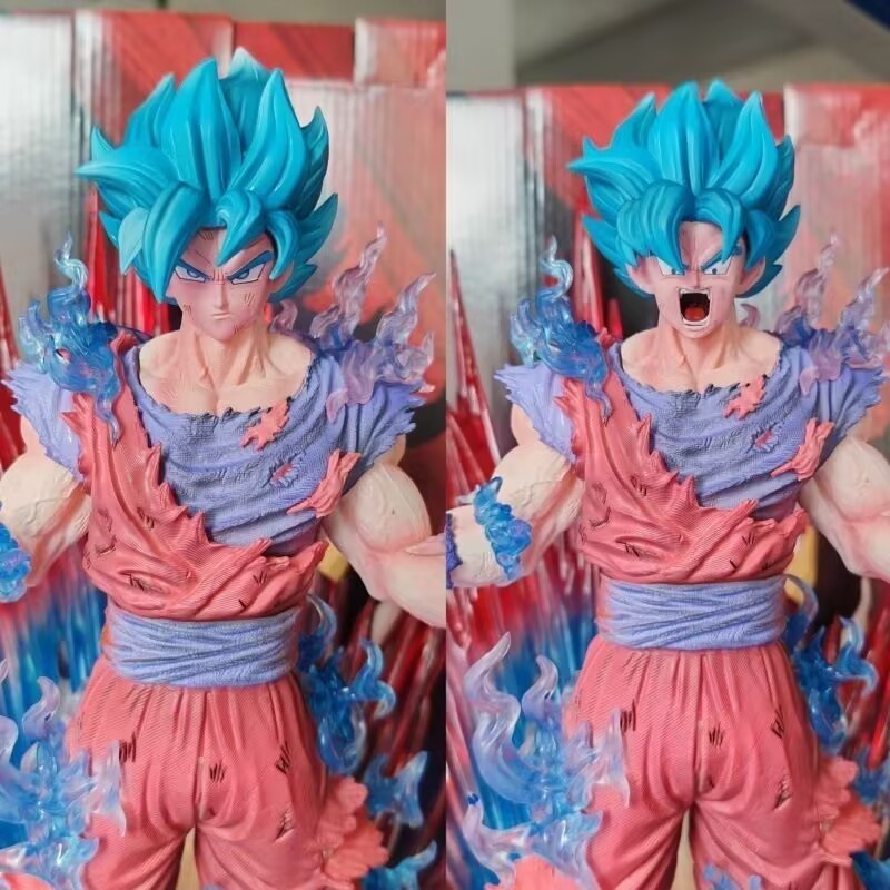 Dragon Ball Son Goku Hình Super Blue King Fist Son Goku Anime Cảnh Mẫu Đồ Trang Trí Quà Tặng Tượng Hàng Hóa