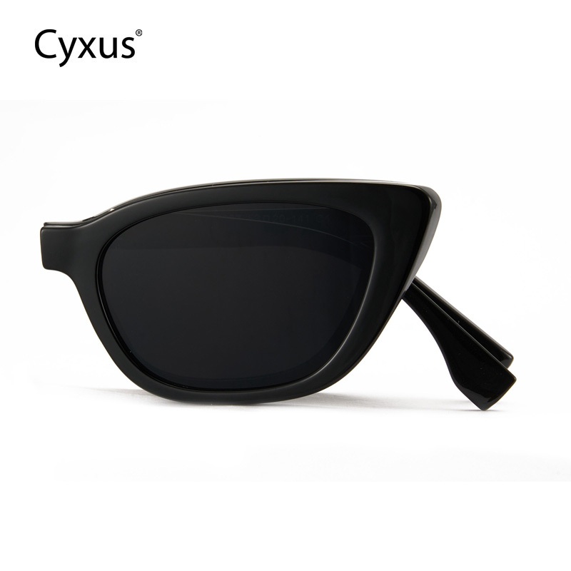 Cyxus Kính Mát Gập Gọn Mắt Mèo Thời Trang Unisex Chống UV400 Chống Chói Lái Xe Cắm Trại Mang Theo 1151