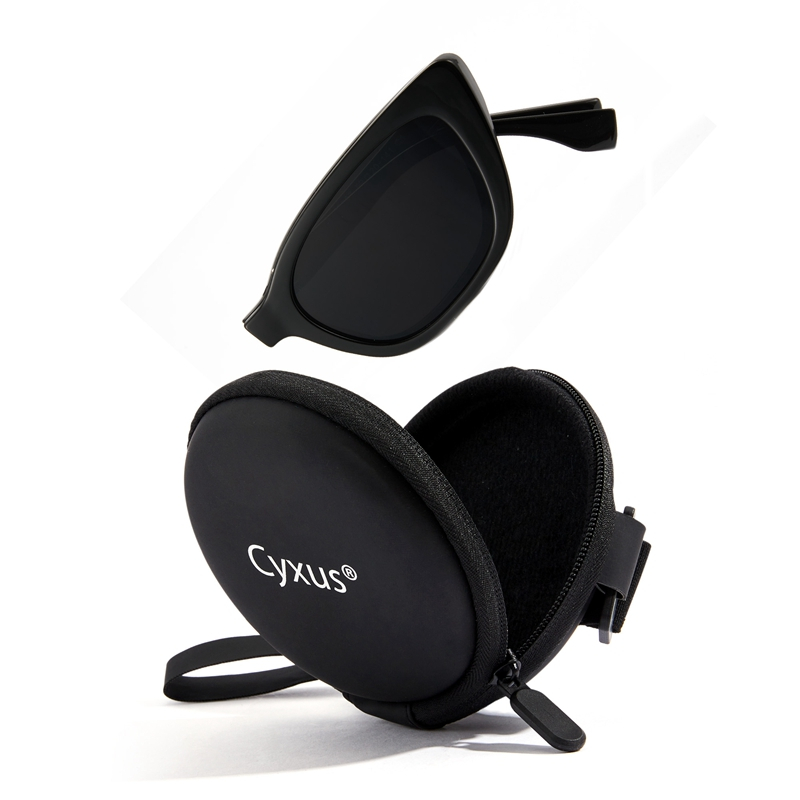 Cyxus Kính Mát Gập Gọn Mắt Mèo Thời Trang Unisex Chống UV400 Chống Chói Lái Xe Cắm Trại Mang Theo 1151
