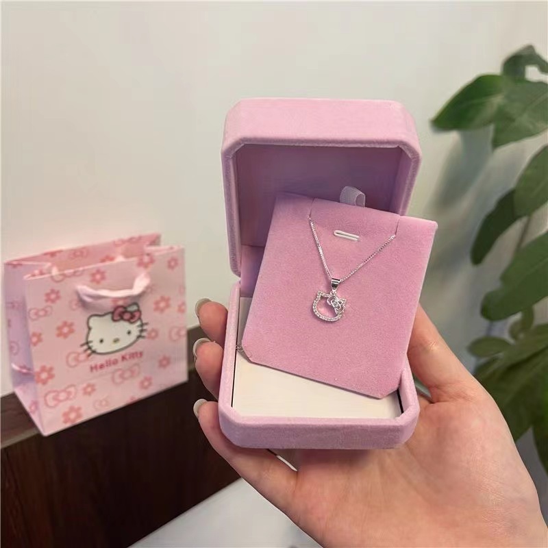 Vòng cổ Kitty sinh nhật, mặt dây chuyền nữ ngọt ngào và dễ thương, dây chuyền xương đòn làm quà tặng cho người bạn thân nhất