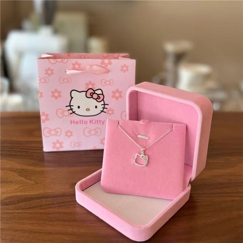Vòng cổ Kitty sinh nhật, mặt dây chuyền nữ ngọt ngào và dễ thương, dây chuyền xương đòn làm quà tặng cho người bạn thân nhất