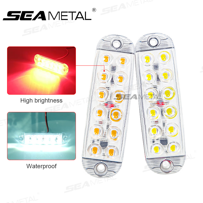 Đèn tín hiệu cảnh báo nhấp nháy SEAMETAL 12-80V cho ô tô, xe máy, xe tải, trailer, đèn hậu