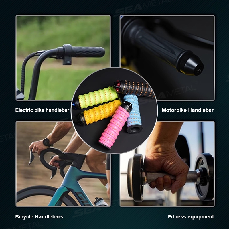 tay nắm xe đạp SEAMETAL Xe Máy Tay Lái Băng Xe Đạp Đường Bộ Thanh Băng PU Xe Đạp Tay Lái Băng Mềm Chống Rung Dây Bảo Vệ Bền