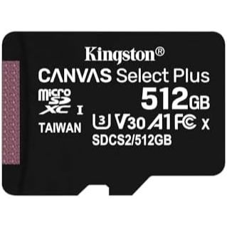 Thẻ nhớ Kingston 256GB TF Mini Canvas Select Plus microSDXC | Lên đến 100MB / giây | A1 Lớp 10 UHS-I | Với bộ chuyển đổi | Sdcs2 / 64gb